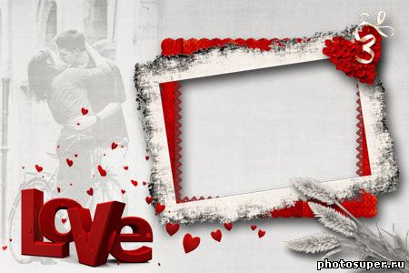 Рамочка для фото в День святого Валентина "Love"